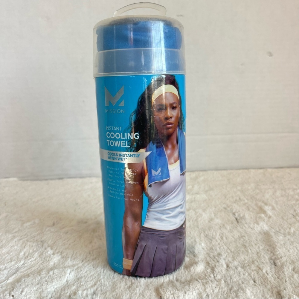 Mission Original Evaporative Cool Technology Cooling Towel 10” x 33” Blue New